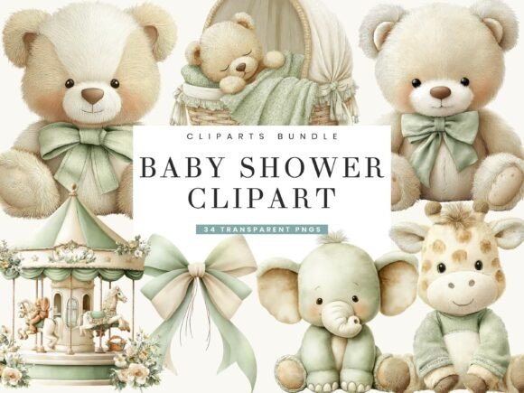 Download Baby Shower Clipart Bundle - Bundle Collection