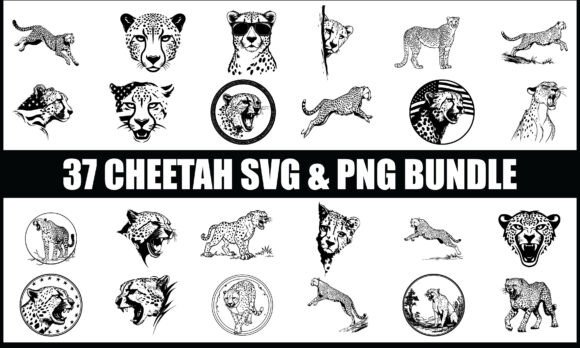 Download Cheetah SVG PNG Bundle, Safari Animal - Bundle Collection