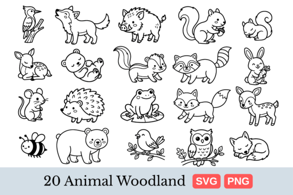Download Cute Woodland Animals SVG Bundle - Bundle Collection