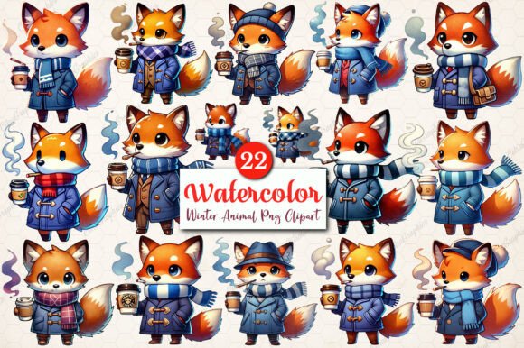 Download Watercolor Winter Animals PNG Clipart - Winter animals Collection